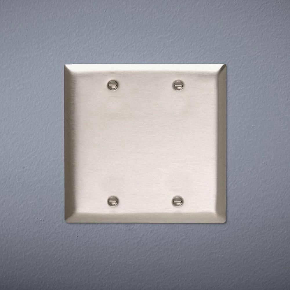 Pass & Seymour 302/304 S/S 2 Gang 2 Box Mounted Blank Oversized Wall Plate, Stainless Steel (1-Pack) by Legrand 4 Pass & Seymour 302/304 S/S 2 Gang 2 Box Mounted Blank Oversized Wall Plate, Stainless Steel (1-Pack) by Legrand - Image 2