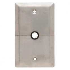 Pass & Seymour 302/304 S/S 1 Gang Box Mounted Coaxial Horizontal Split Wall Plate, Stainless Steel (1-Pack) by Legrand