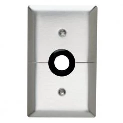 Pass & Seymour 302/304 S/S 1 Gang Strap Mounted Coaxial Horizontal Split Wall Plate, Stainless Steel (1-Pack) by Legrand