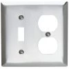 Pass & Seymour 430S/S 2 Gang 1 Toggle 1 Duplex Wall Plate, Stainless Steel (1-Pack) by Legrand 1 Pass & Seymour 430S/S 2 Gang 1 Toggle 1 Duplex Wall Plate, Stainless Steel (1-Pack) by Legrand -Legrand Sales stainless steel legrand combination wall plates sl18cc5 64 1000