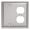 Pass & Seymour 302/304 S/S 2 Gang 1 Duplex 1 Box Mount Blank Wall Plate, Stainless Steel (1-Pack) by Legrand -Legrand Sales stainless steel legrand combination wall plates ss138 64 1000