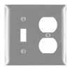 Pass & Seymour 302/304 S/S 2 Gang 1 Duplex 1 Toggle Wall Plate, Stainless Steel (1-Pack) by Legrand -Legrand Sales stainless steel legrand combination wall plates ss18 64 1000