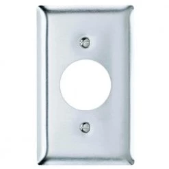 Pass and Seymour 430S/S 1 Gang Single Receptacle Wall Plate, Stainless Steel (1-Pack) by Legrand