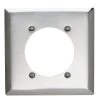 Pass & Seymour 302/304 S/S 2 Gang 1 Single Power Outlet 2.375-in. Hole Wall Plate, Stainless Steel (1-Pack) by Legrand