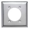Pass & Seymour 302/304 S/S 2 Gang 1 Single Power Outlet 2.281-in. Hole Wall Plate, Stainless Steel (1-Pack) by Legrand -Legrand Sales stainless steel legrand outlet wall plates ss716 64 1000