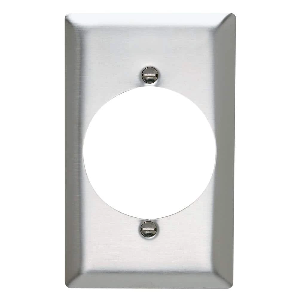 Pass & Seymour 302/304 S/S 1 Gang Single Power Outlet 2.125-in. Hole Wall Plate, Stainless Steel (1-Pack) by Legrand 3 Pass & Seymour 302/304 S/S 1 Gang Single Power Outlet 2.125-in. Hole Wall Plate, Stainless Steel (1-Pack) by Legrand