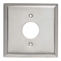 Pass & Seymour 302/304 S/S 2 Gang 1 Single Receptacle Wall Plate, Stainless Steel (1-Pack) by Legrand