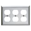Pass & Seymour 302/304 S/S 3 Gang 3 Duplex Wall Plate, Stainless Steel (1-Pack) by Legrand -Legrand Sales stainless steel legrand outlet wall plates ss83 64 1000