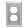 Pass & Seymour 302/304 S/S 1 Gang Duplex Jumbo Wall Plate, Stainless Steel (1-Pack) by Legrand -Legrand Sales stainless steel legrand outlet wall plates ssj8 64 1000