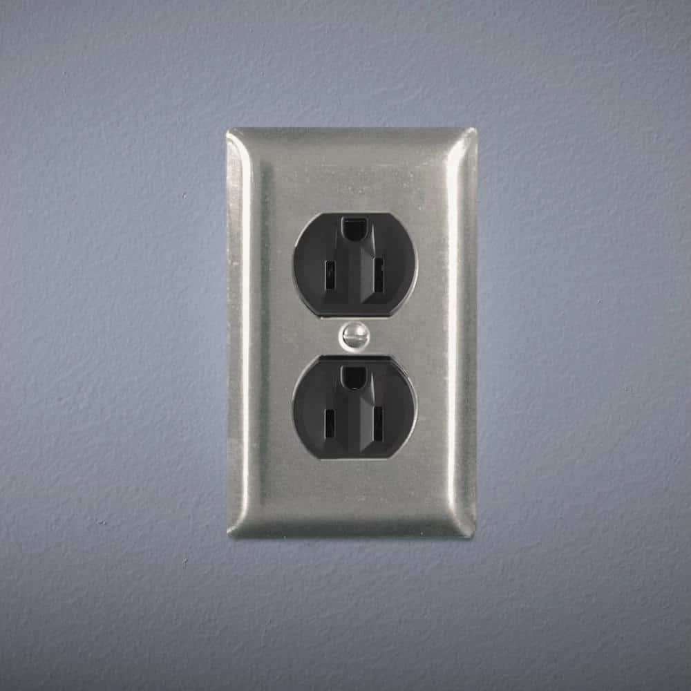 Pass & Seymour 302/304 S/S 1 Gang Duplex Jumbo Wall Plate, Stainless Steel (1-Pack) by Legrand 4 Pass & Seymour 302/304 S/S 1 Gang Duplex Jumbo Wall Plate, Stainless Steel (1-Pack) by Legrand - Image 2