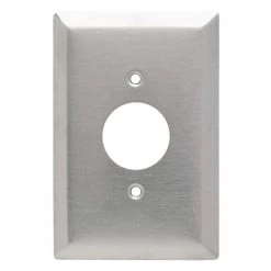 Pass & Seymour 302/304 S/S 1 Gang Single Outlet Oversized Wall Plate, Stainless Steel (1-Pack) by Legrand