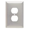Pass & Seymour 302/304 S/S 1 Gang Duplex Oversized Wall Plate, Stainless Steel (1-Pack) by Legrand -Legrand Sales stainless steel legrand outlet wall plates sso8 64 1000