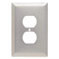 Pass & Seymour 302/304 S/S 1 Gang Duplex Oversized Wall Plate, Stainless Steel (1-Pack) by Legrand
