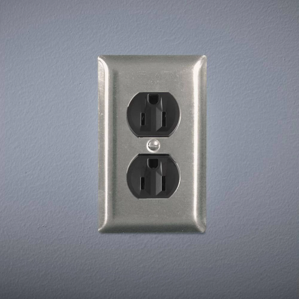 Pass & Seymour 302/304 S/S 1 Gang Duplex Oversized Wall Plate, Stainless Steel (1-Pack) by Legrand 4 Pass & Seymour 302/304 S/S 1 Gang Duplex Oversized Wall Plate, Stainless Steel (1-Pack) by Legrand - Image 2