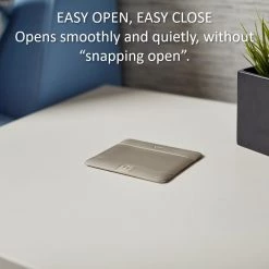 DeQuorum Pop Up Countertop Box with 15 Amp USB Charging Tamper Resistant Receptacle and 6 ft. Cord, Stainless Steel by Legrand -Legrand Sales stainless steel legrand power strips dqfp15ust 1f 1000