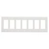 Pass & Seymour 302/304 S/S 7 Gang 7 Decorator/Rocker Wall Plate, Painted White (1-Pack) by Legrand -Legrand Sales stainless steel legrand rocker light switch plates ss267w 64 1000