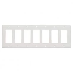 Pass & Seymour 302/304 S/S 7 Gang 7 Decorator/Rocker Wall Plate, Painted White (1-Pack) by Legrand