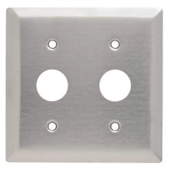 Pass & Seymour 302/304 S/S 2 Gang 2 KL Locking Switch 0.906-in. Hole Wall Plate, Stainless Steel (1-Pack) by Legrand