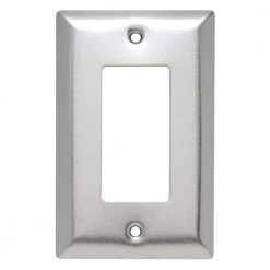 Pass & Seymour 302/304 S/S 1 Gang Decorator/Rocker Jumbo Wall Plate, Stainless Steel (1-Pack) by Legrand