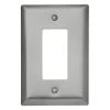 Pass & Seymour 302/304 S/S 1 Gang Decorator/Rocker Oversized Wall Plate, Stainless Steel (1-Pack) by Legrand -Legrand Sales stainless steel legrand rocker light switch plates sso26 64 1000