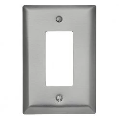 Pass & Seymour 302/304 S/S 1 Gang Decorator/Rocker Oversized Wall Plate, Stainless Steel (1-Pack) by Legrand