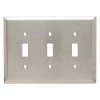 Pass & Seymour 302/304 S/S 3 Gang 3 Toggle Jumbo Wall Plate, Stainless Steel (1-Pack) by Legrand -Legrand Sales stainless steel legrand toggle light switch plates ssj3 64 1000