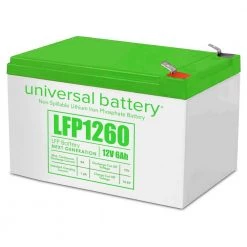 12.8-Volt 6 Ah Lithium LFP Rechargeable Battery with F2 and F1 Terminals by UPG