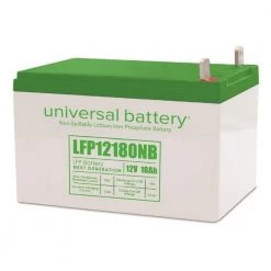 12.8-Volt 18 Ah Lithium LFP Rechargeable Battery with Nut & Bolt Terminals by UPG