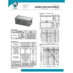 12-Volt 180 Ah L4 Terminal Sealed Lead Acid (SLA) GEL Rechargeable Battery by UPG -Legrand Sales upg 12v batteries ub 4d gel c3 1000