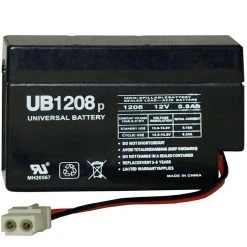 12-Volt .08 Ah Amp Connector Terminal Sealed Lead Acid (SLA) AGM Rechargeable Battery by UPG