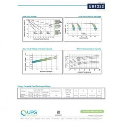 12-Volt 2.2 Ah F1 Terminal Sealed Lead Acid (SLA) AGM Terminal Rechargeable Battery by UPG -Legrand Sales upg 12v batteries ub1222 4f 1000