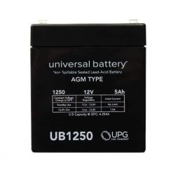 12-Volt 5 Ah F1 Terminal Sealed Lead Acid (SLA) AGM Rechargeable Battery by UPG