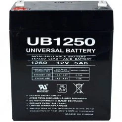 12-Volt 5 Ah F2 Terminal Sealed Lead Acid (SLA) AGM Rechargeable Battery by UPG