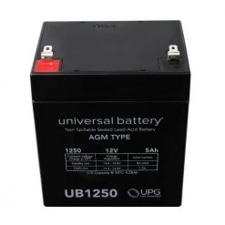 12-Volt 5 Ah F1 Terminal Sealed Lead Acid (SLA) AGM Rechargeable Battery by UPG -Legrand Sales upg 12v batteries ub1250 66 1000