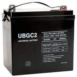 6-Volt 200 Ah L5 Terminal Sealed Lead Acid (SLA) AGM Rechargeable Battery by UPG