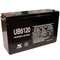 6-Volt 12 Ah F1 Terminal Sealed Lead Acid (SLA) AGM Rechargeable Battery by UPG