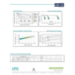 6-Volt 13 Ah Negative F1 Positive F2 Terminal Sealed Lead Acid (SLA) AGM Rechargeable Battery by UPG -Legrand Sales upg 6v batteries ub6130 toy 40 1000