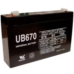 6-Volt 7 Ah F1 Sealed Lead Acid (SLA) AGM Rechargeable Battery by UPG