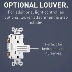 Radiant 15 Amp 125-Volt Tamper Resistant Amber Night Light Decorator Duplex Outlet, White by Legrand 18 Radiant 15 Amp 125-Volt Tamper Resistant Amber Night Light Decorator Duplex Outlet, White by Legrand -Legrand Sales white amber legrand electrical outlets receptacles ntl885tramberw 1f 1000