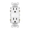 Radiant 15 Amp 125-Volt Tamper Resistant Amber Night Light Decorator Duplex Outlet, White by Legrand -Legrand Sales white amber legrand electrical outlets receptacles ntl885tramberw 64 1000