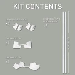 Wiremold CornerMate Cord Cover 8 ft. Kit, Corner Cord Hider for Home or Office, Holds 3 Cables, White by Legrand -Legrand Sales white legrand cable raceways c403 76 1000