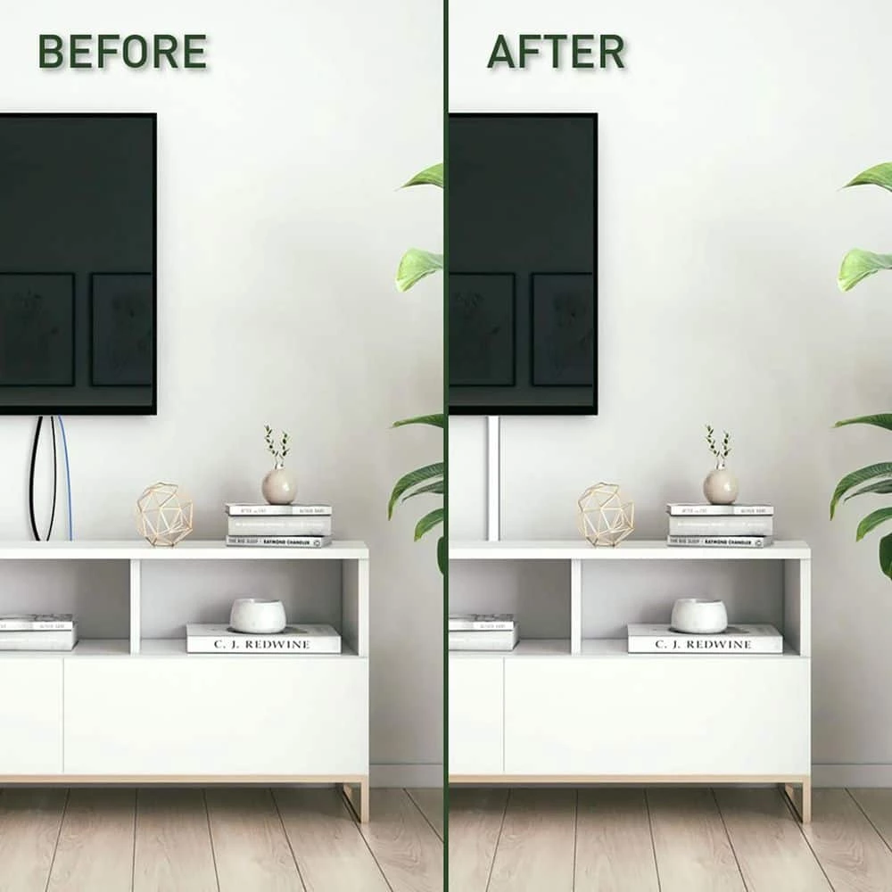 Wiremold CordMate II Cord Cover T Fitting, Cord Hider for Home or Office, Holds 3 Cables, White by Legrand 4 Wiremold CordMate II Cord Cover T Fitting, Cord Hider for Home or Office, Holds 3 Cables, White by Legrand - Image 2