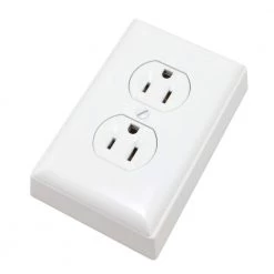 Wiremold Non-Metallic PVC Raceway 15 Amp Duplex Receptacle Box Kit with Faceplate and Outlet, White by Legrand
