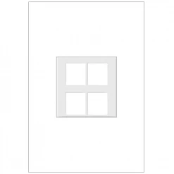 Adorne 1-Gang 4-Port Keystone Wall Plate, White (1-Pack) by Legrand