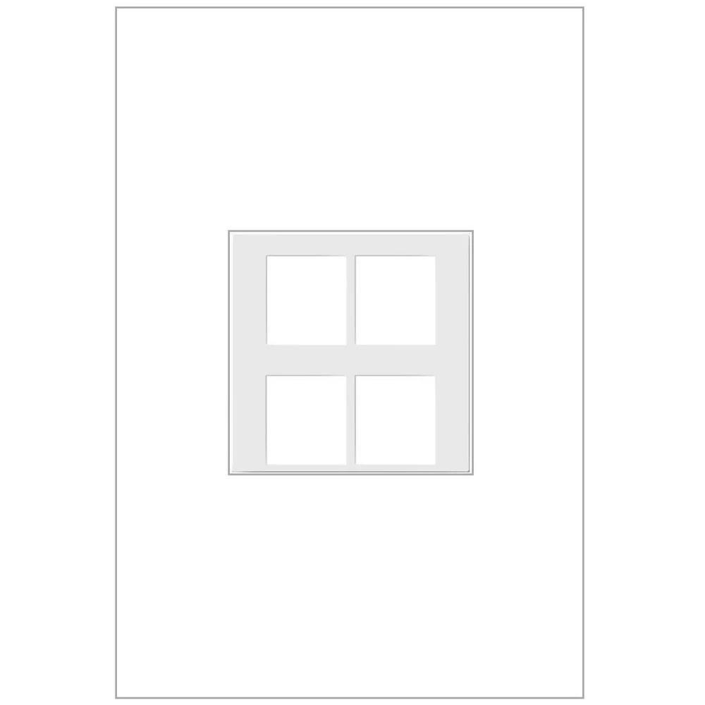 Adorne 1-Gang 4-Port Keystone Wall Plate, White (1-Pack) by Legrand 3 Adorne 1-Gang 4-Port Keystone Wall Plate, White (1-Pack) by Legrand