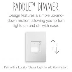 Adorne Paddle 450-Watt Single-Pole/3-Way LED/CFL/Incandescent Dimmer, White by Legrand 17 Adorne Paddle 450-Watt Single-Pole/3-Way LED/CFL/Incandescent Dimmer, White by Legrand -Legrand Sales white legrand dimmers adpd453lw2 4f 1000