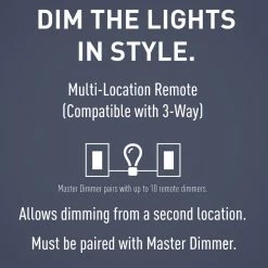 Radiant 450-Watt Rocker Multi-Location LED/CFL/Incandescent Remote Dimmer Switch, White by Legrand -Legrand Sales white legrand dimmers hmrwccv4 fa 1000