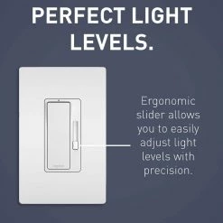 Radiant 450-Watt Single Pole/3-Way LED/CFL/Incandescent Dimmer with Wall Plate, White by Legrand 22 Radiant 450-Watt Single Pole/3-Way LED/CFL/Incandescent Dimmer with Wall Plate, White by Legrand -Legrand Sales white legrand dimmers rhcl453pwpw c3 1000