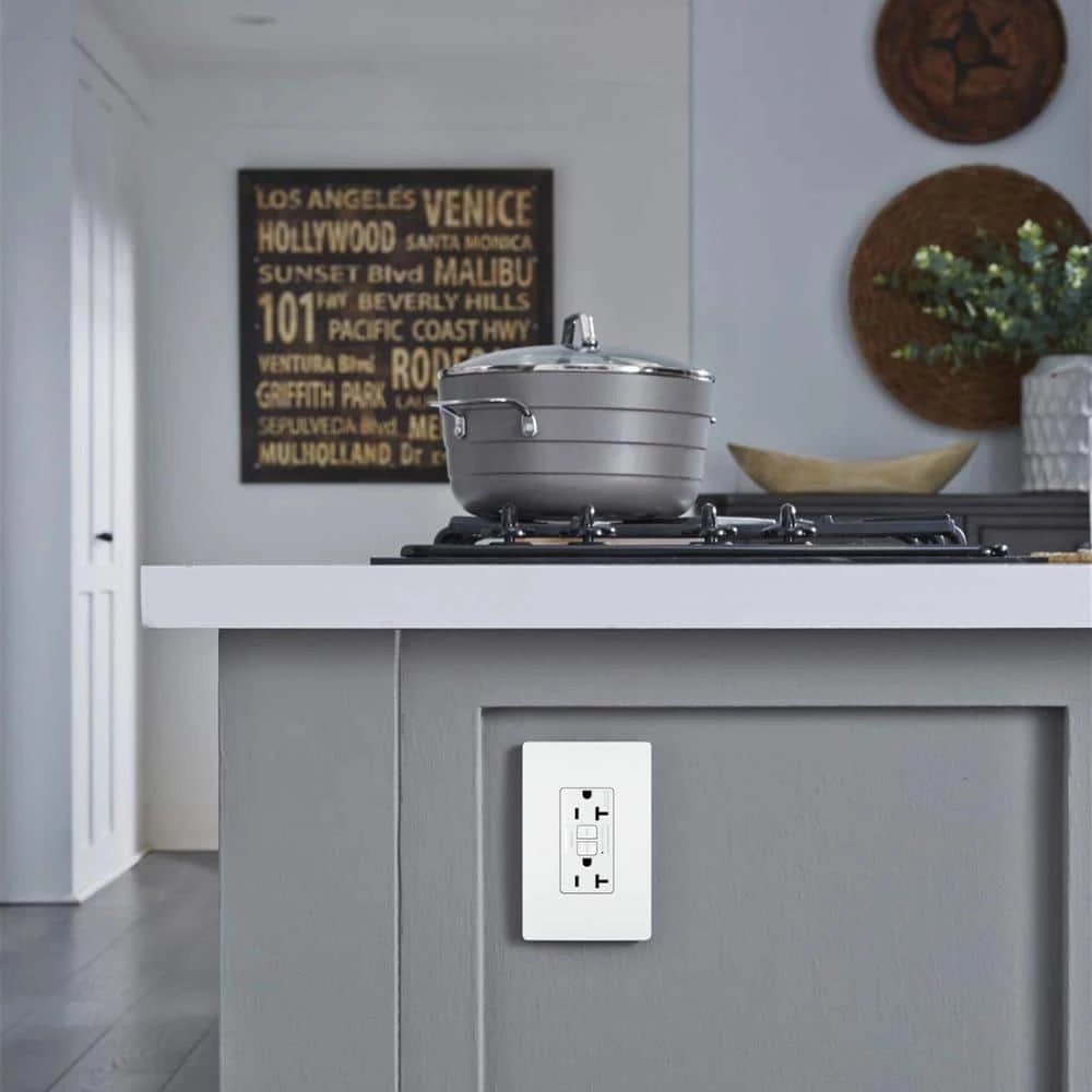 Radiant 20 Amp 125-Volt Tamper Resistant Self-Test GFCI Duplex Outlet, White (3-Pack) by Legrand 6 Radiant 20 Amp 125-Volt Tamper Resistant Self-Test GFCI Duplex Outlet, White (3-Pack) by Legrand - Image 4