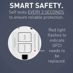 Radiant 20 Amp 125-Volt Self-Test GFCI Duplex Outlet, White (3-Pack) by Legrand -Legrand Sales white legrand electrical outlets receptacles 2097w3pkcc4 4f 1000